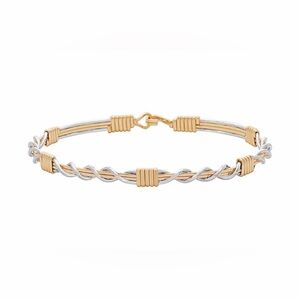 Chic Gold and Silver Twist Bracelet